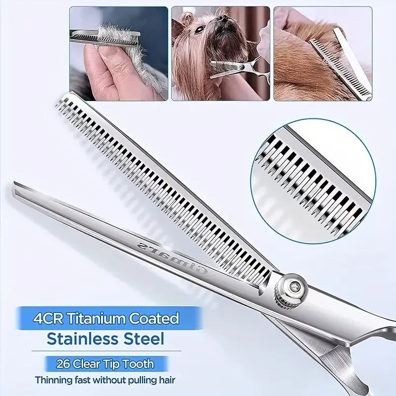 Professional Pet Grooming Scissors – Stainless Steel Dog Hair Shears