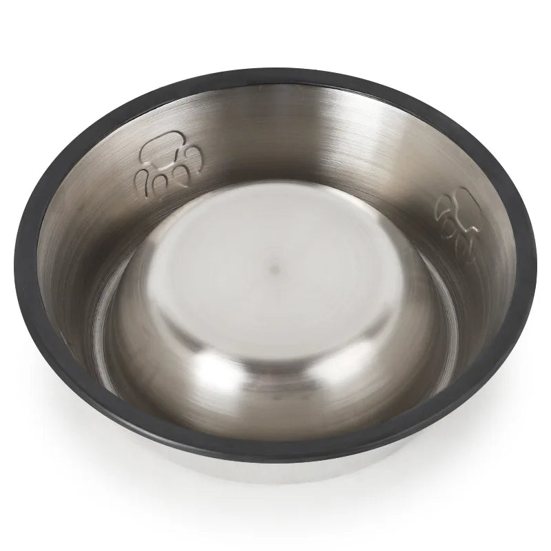 Stainless Steel Dog & Cat Bowl – Non-Slip, Anti-Ant, Durable Pet Feeder, 6 Sizes