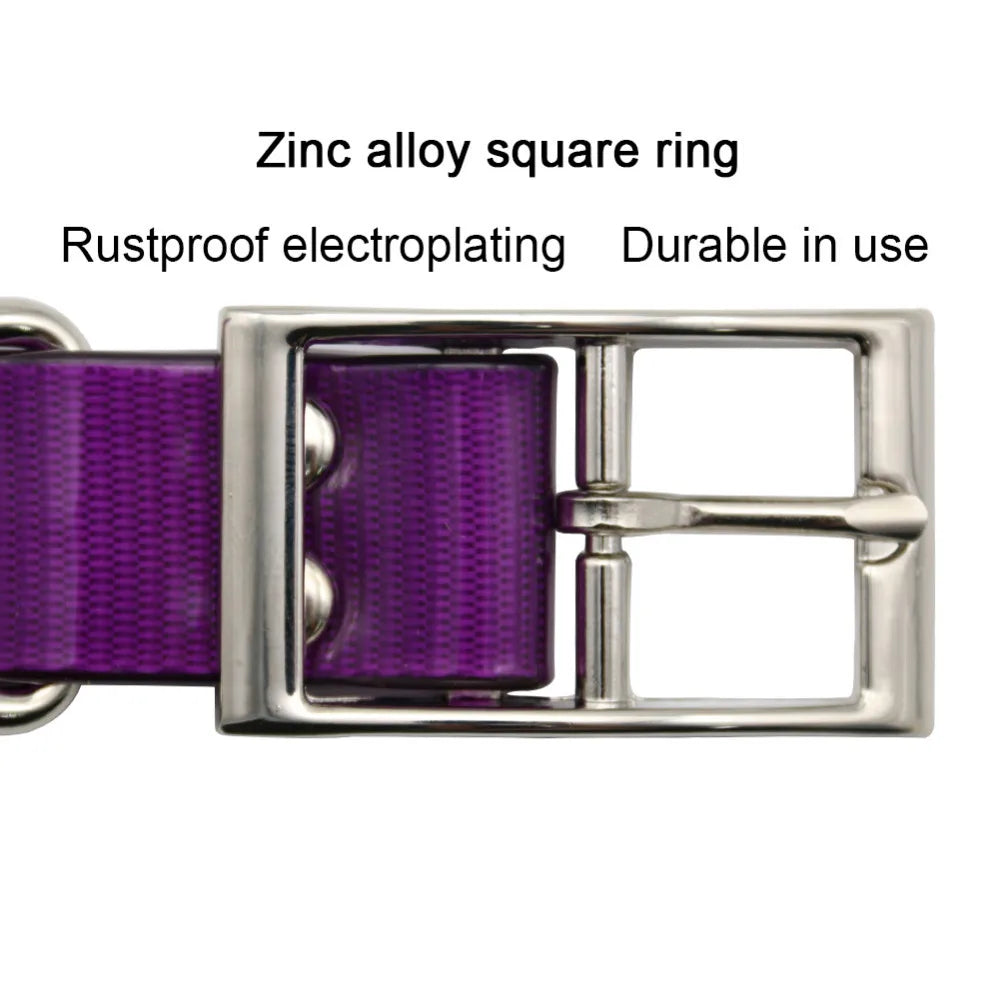 Waterproof TPU + Nylon Dog Collar | Durable, Easy-Clean Pet Collar in 7 Colors