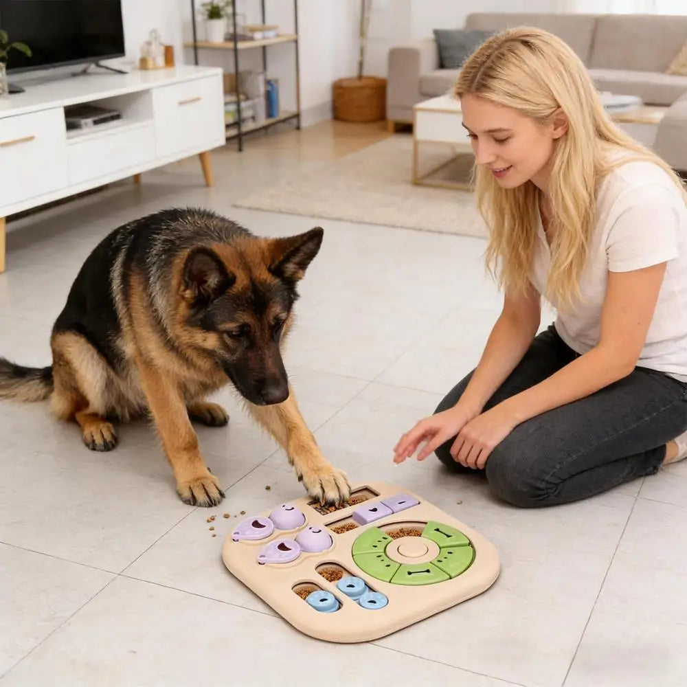 Interactive Dog Treat Puzzle Toy | Brain Game & Food Feeder for Dogs, Puppies & Cats