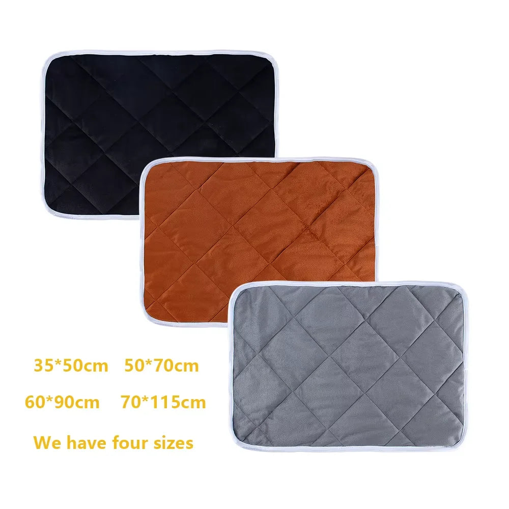 Self-Warming Pet Blanket with Built-In Pee Pad | Reusable Thermal Mat for Dogs & Cats