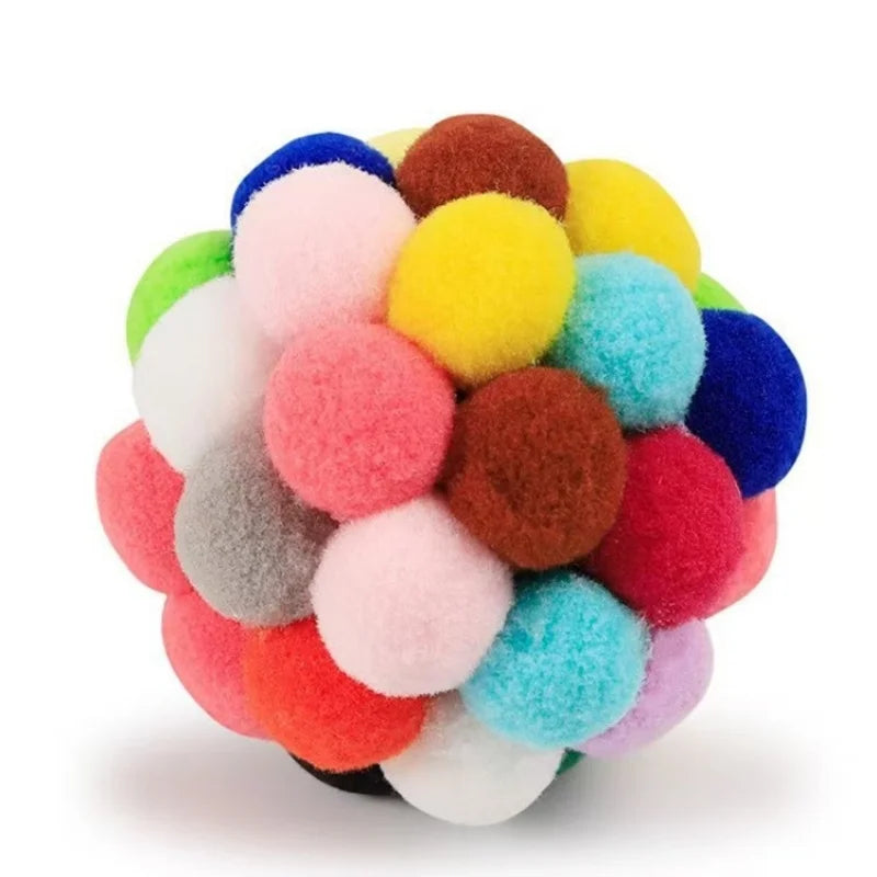 Interactive Cat Plush Ball – Colorful Bouncy Toy for Self-Play & Entertainment