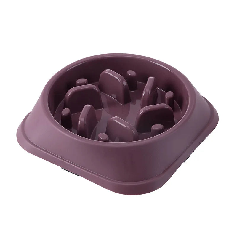 Slow Feeder Dog & Cat Bowl – Anti-Choke, Non-Slip, Healthy Eating, Multiple Colors & Shapes