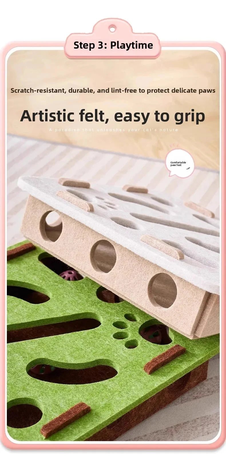 Cat Puzzle Toy Box | Interactive Indoor Ball & Exercise Toy for Cats