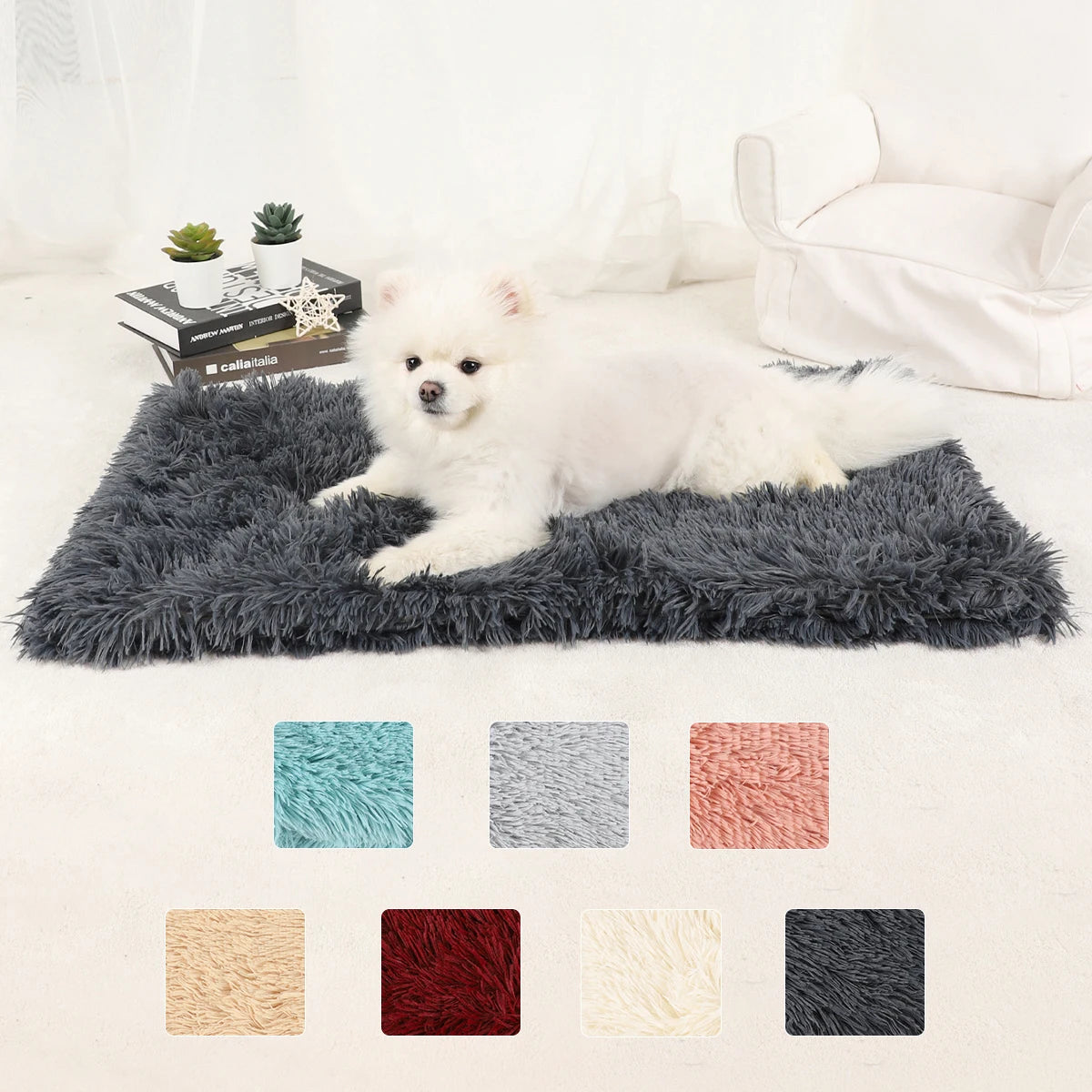 Plush Dog & Cat Blanket | Soft, Warm, Washable Pet Bed Mat