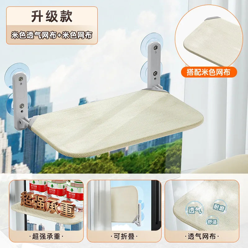 Suction Cup Cat Hammock – Foldable Window & Balcony Hanging Bed