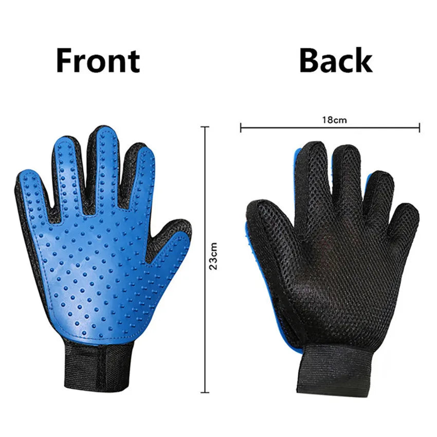 Pet Grooming Glove – Deshedding Hair Brush for Dogs & Cats