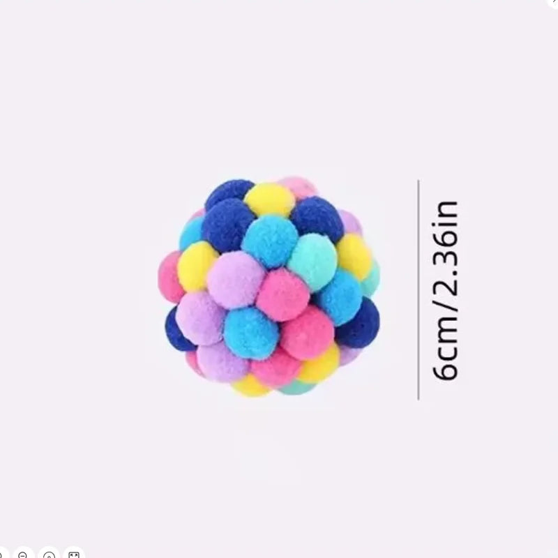 Interactive Cat Plush Ball – Colorful Bouncy Toy for Self-Play & Entertainment
