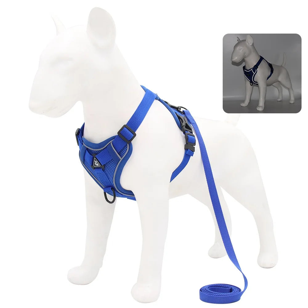 Small Dog Harness & Leash Set – Adjustable Vest for French Bulldogs, Pugs & Puppies