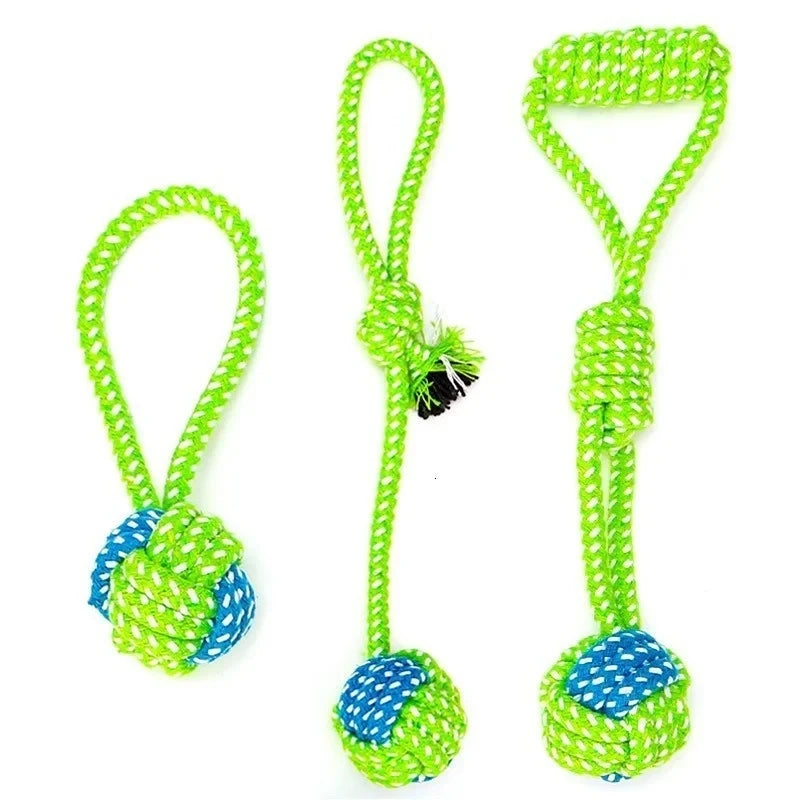Durable Cotton Rope Dog Toys – Chew, Tug & Interactive Play for Small & Large Dogs