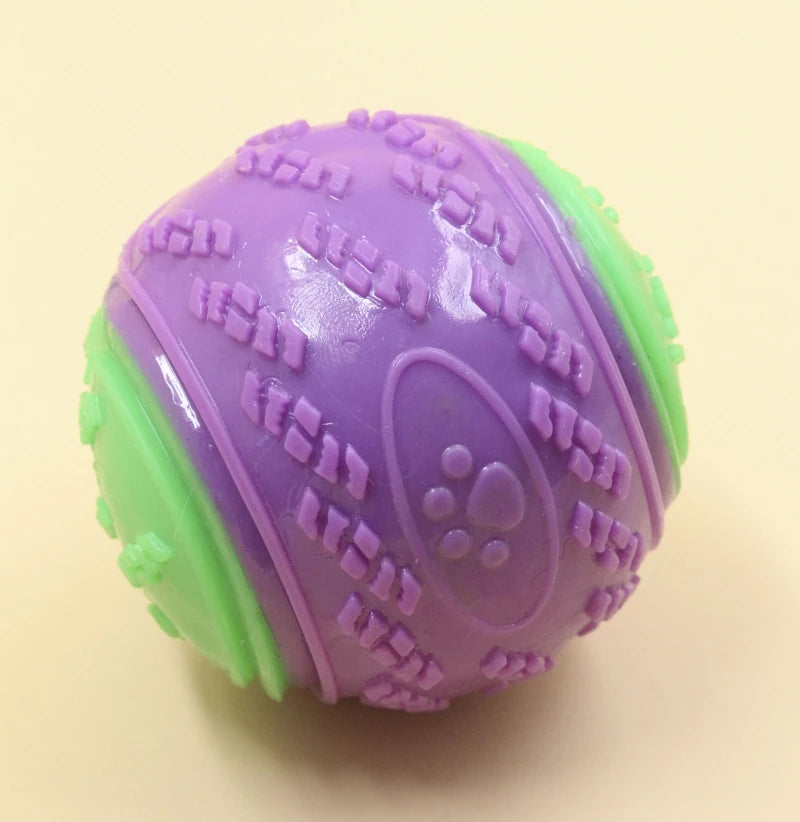 Interactive Squeaky Dog Ball | TPR Chew Toy for Teeth Cleaning & Bite Resistance
