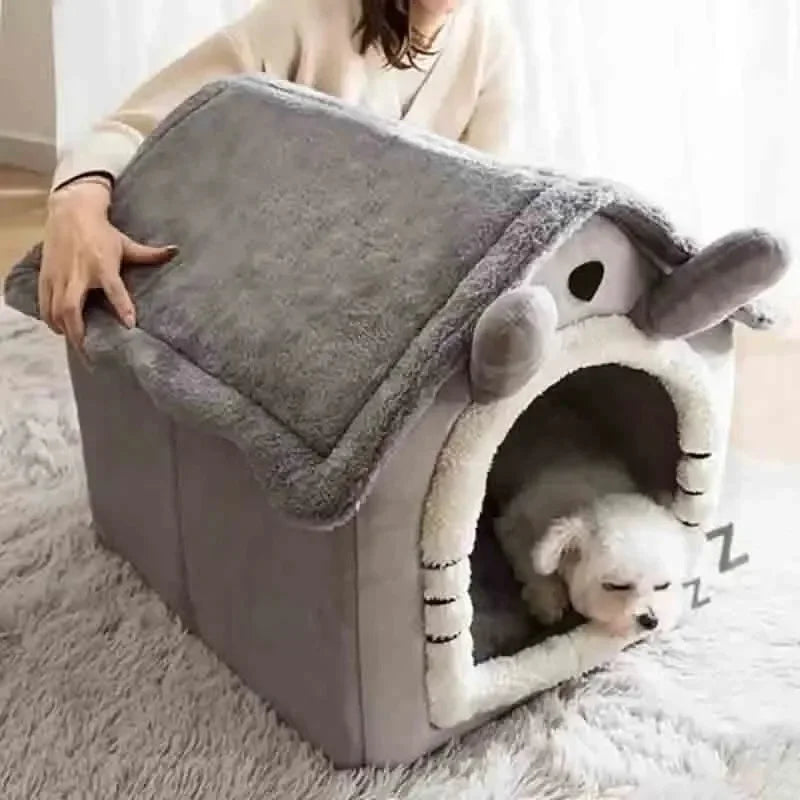 Indoor Soft Dog House | Cozy Pet Bed Tent with Removable Cushion for Small Dogs & Cats