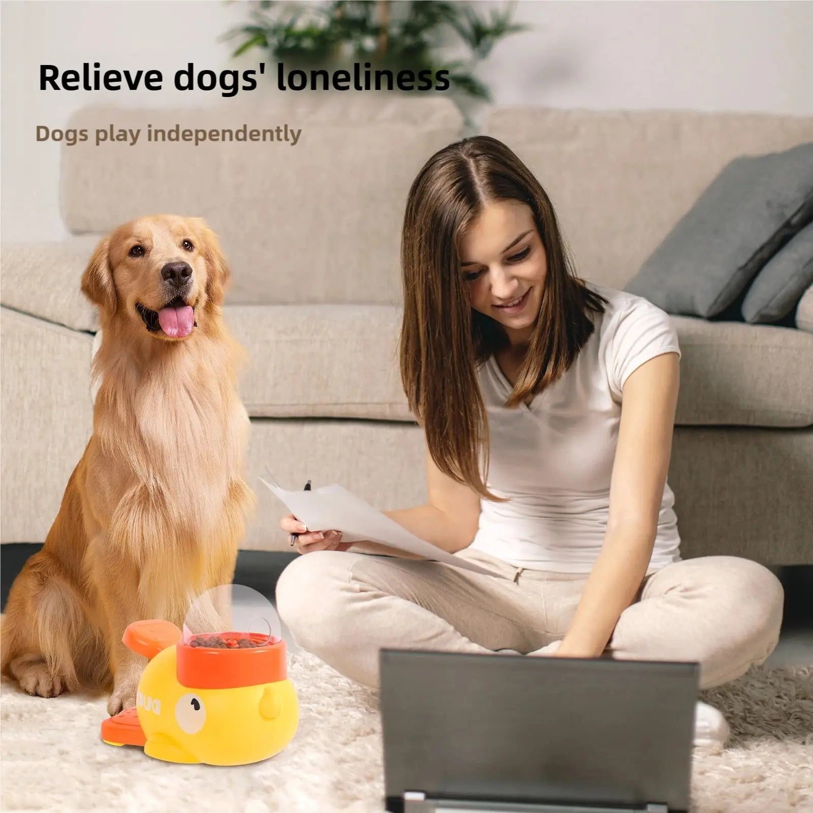 Duck-Shaped Slow Feeder – Interactive Pet Food & Snack Dispenser