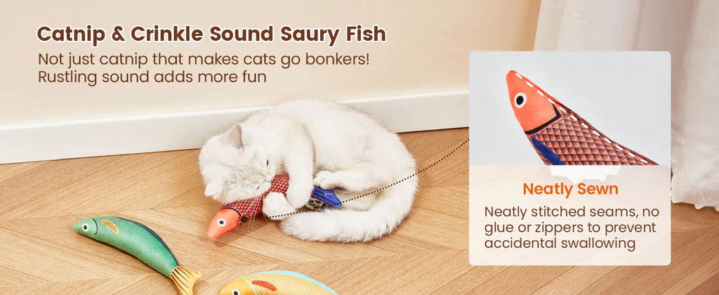 Interactive Catnip Fish Toy | Soft & Durable Chew Toy for Cats & Kittens
