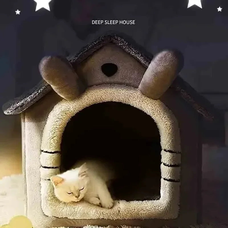 Indoor Soft Dog House | Cozy Pet Bed Tent with Removable Cushion for Small Dogs & Cats