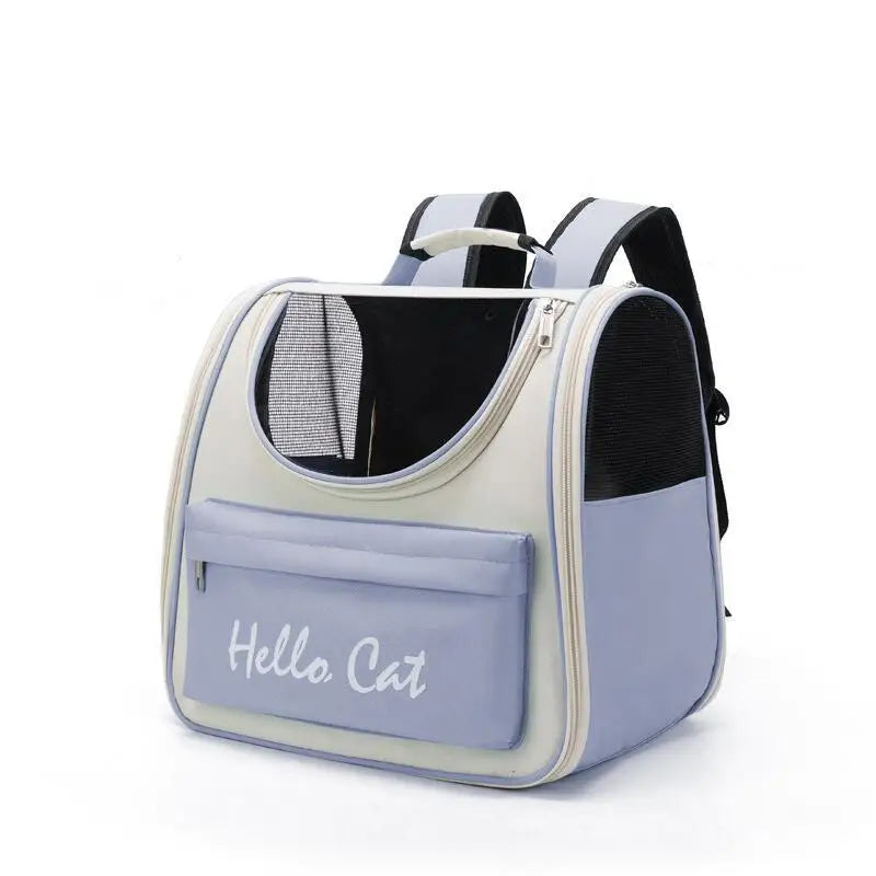 Windproof Cat & Small Dog Backpack – Outdoor Travel Carrier with Cushion