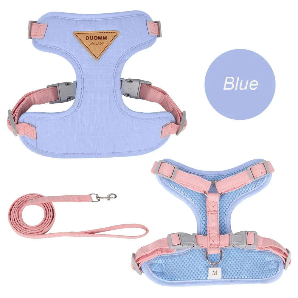 Breathable Cat & Puppy Harness and Leash Set – Durable Outdoor Pet Vest for Small Dogs & Cats