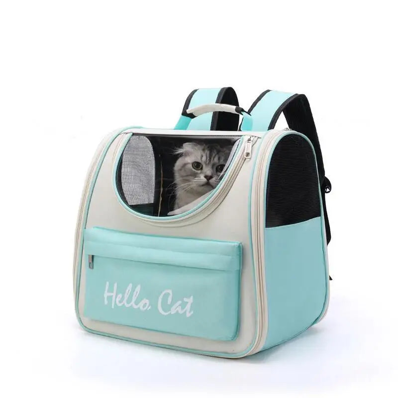 Windproof Cat & Small Dog Backpack – Outdoor Travel Carrier with Cushion