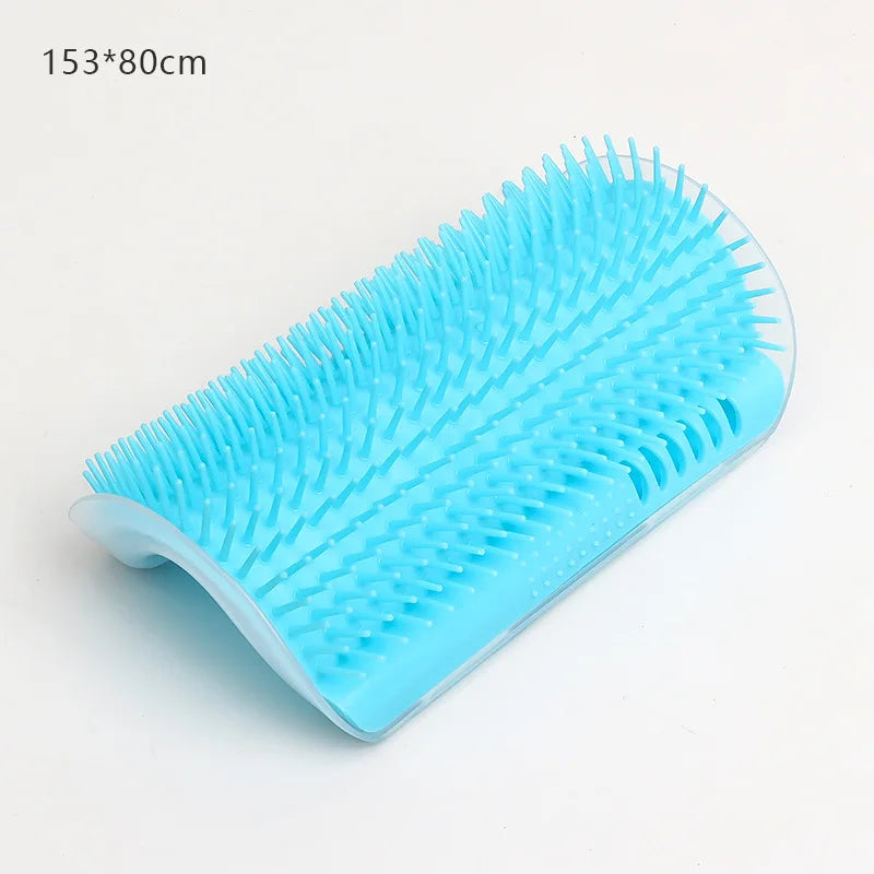 Cat Corner Massage Brush – Self-Cleaning Wall Grooming & Hair Removal Tool