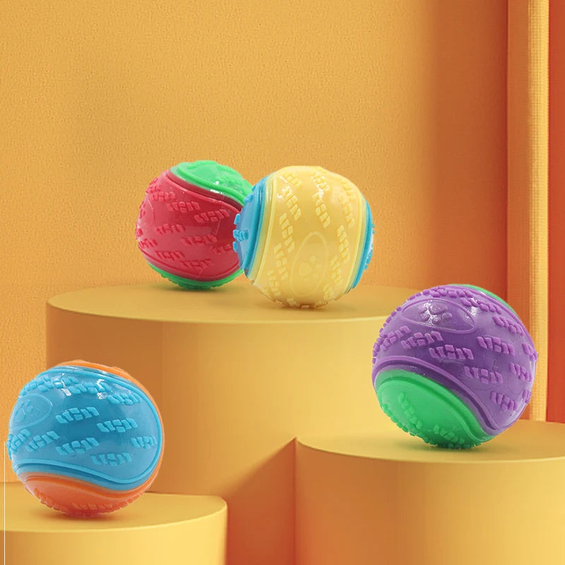Interactive Squeaky Dog Ball | TPR Chew Toy for Teeth Cleaning & Bite Resistance