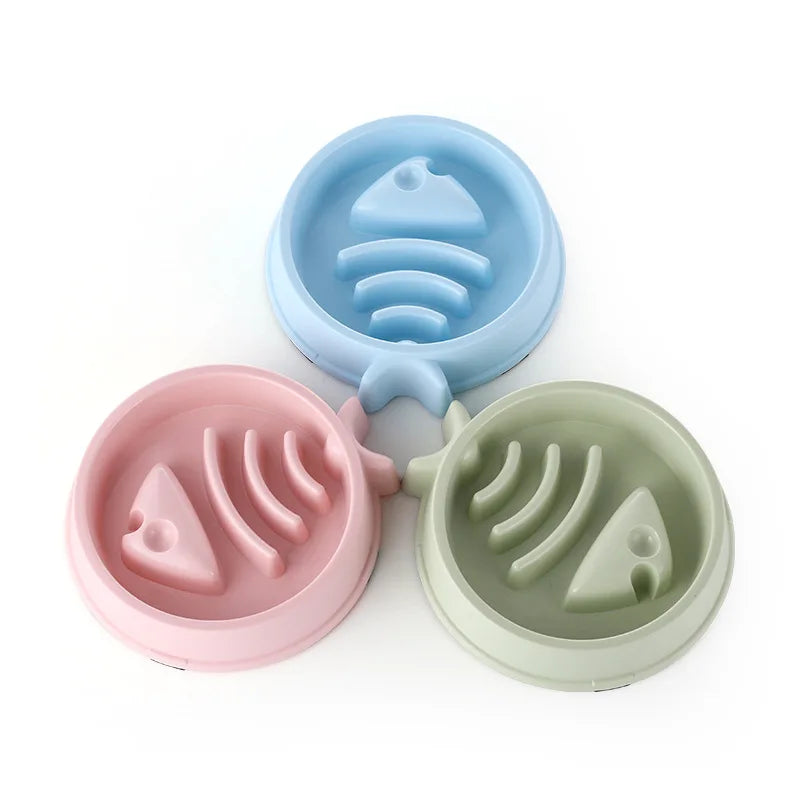 Slow Feeder Dog & Cat Bowl – Anti-Choke, Non-Slip, Healthy Eating, Multiple Colors & Shapes