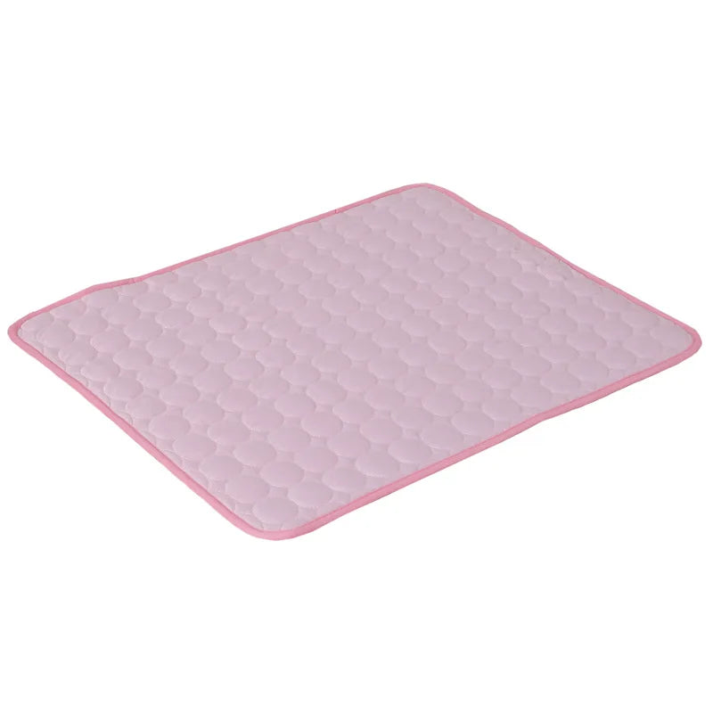 Summer Cooling Pet Mat – Ice Silk Bed for Dogs & Cats, Small to Large