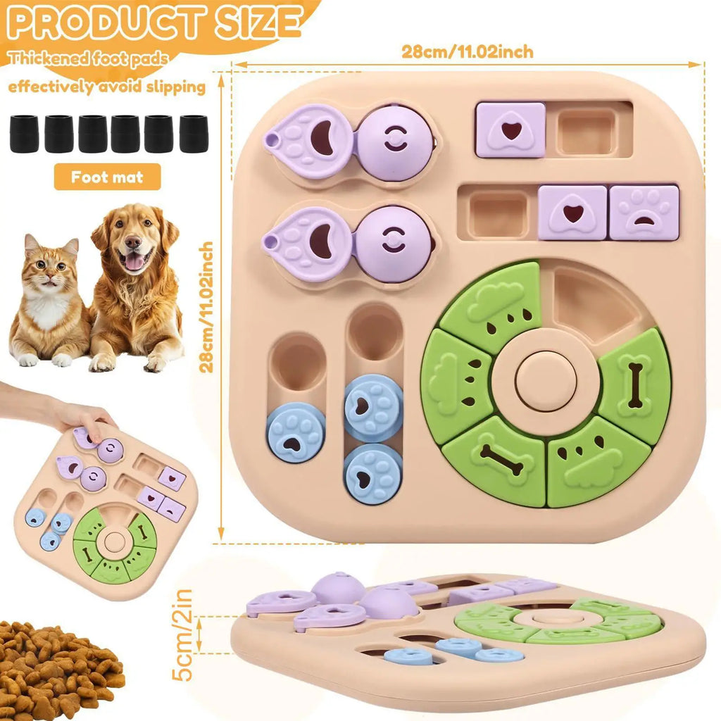 Interactive Dog Treat Puzzle Toy | Brain Game & Food Feeder for Dogs, Puppies & Cats