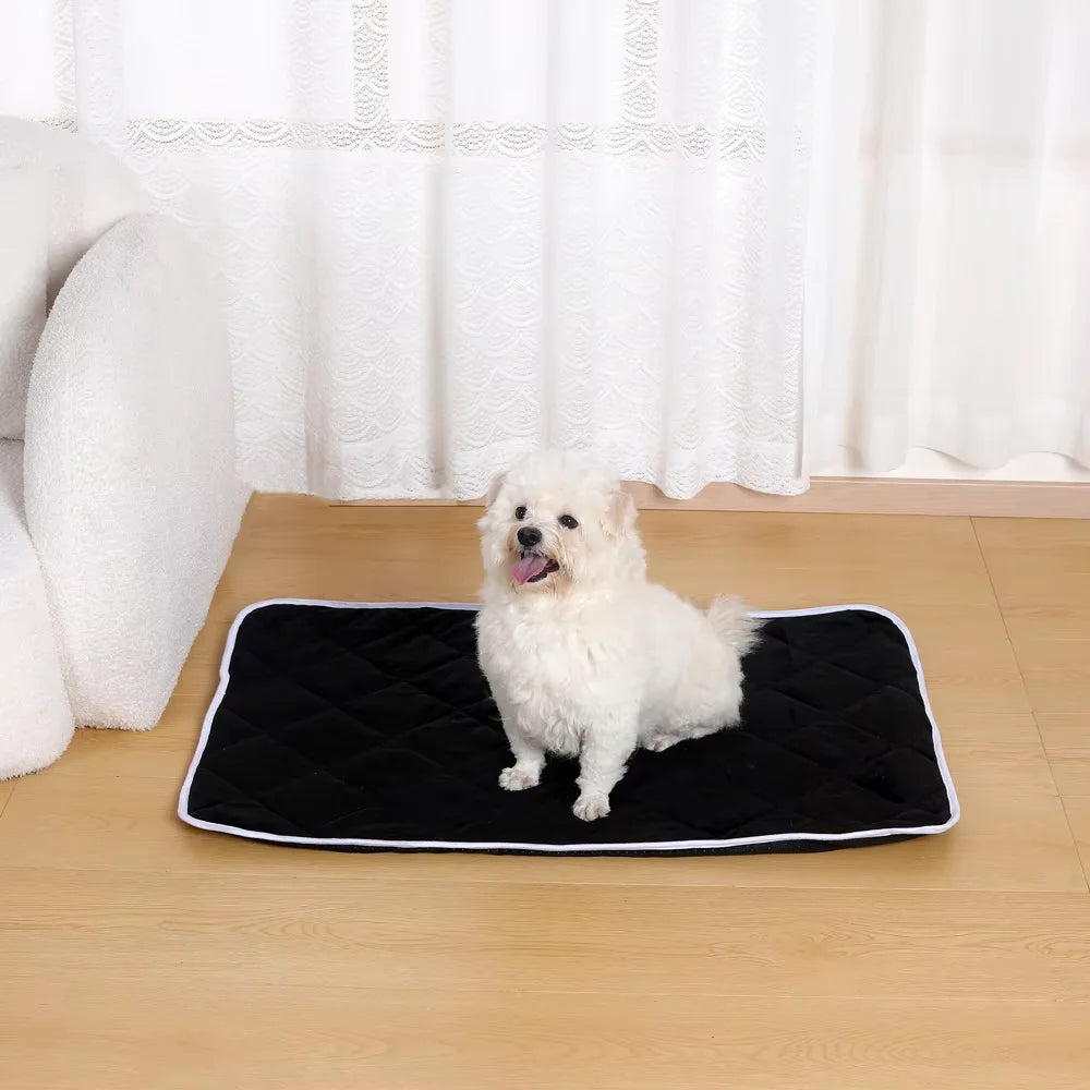 Self-Warming Pet Blanket with Built-In Pee Pad | Reusable Thermal Mat for Dogs & Cats