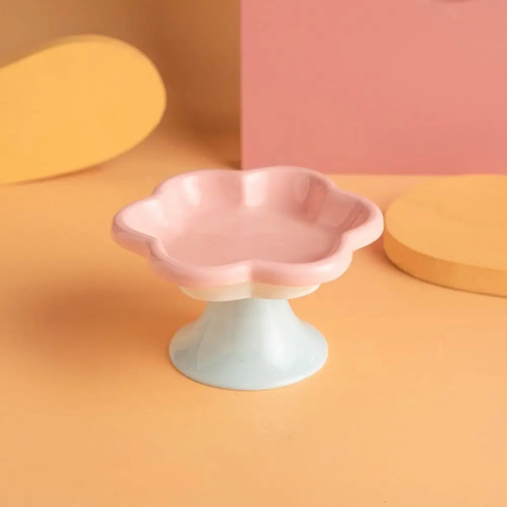 Anti-Tip Ceramic Cat Bowl – Elevated Pet Feeder for Eating & Drinking