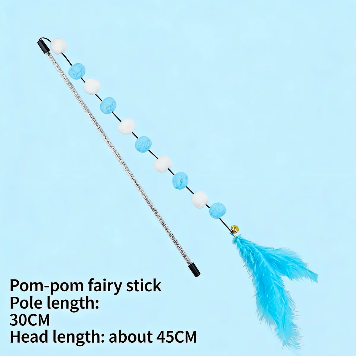 Interactive Cat Teaser Wand – Rainbow Ribbon Stick for Play & Exercise