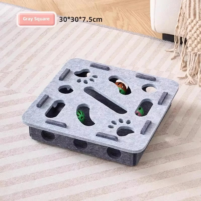 Cat Puzzle Toy Box | Interactive Indoor Ball & Exercise Toy for Cats