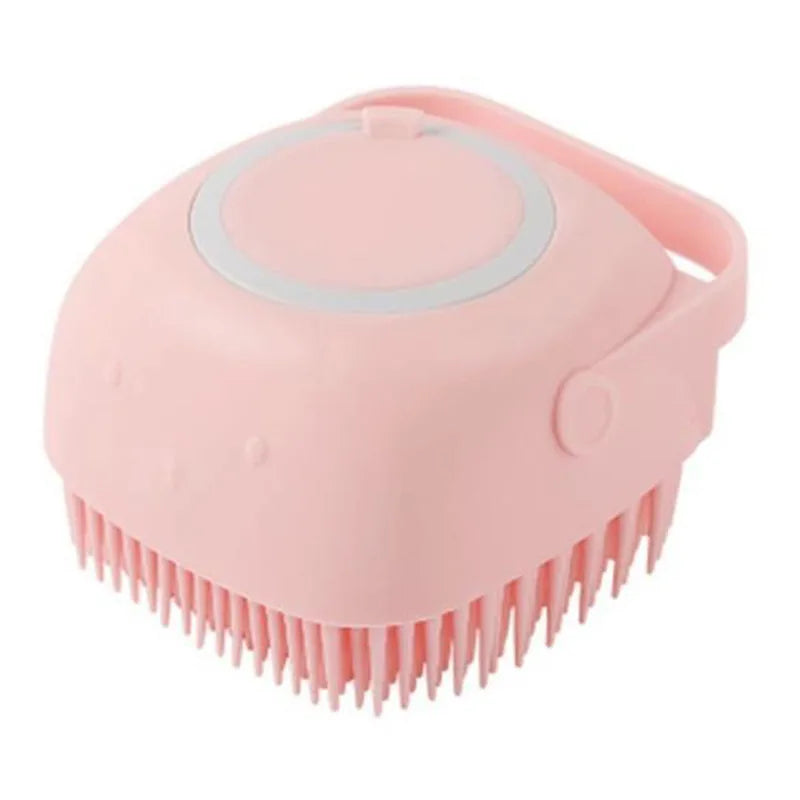Dog & Cat Bath Brush – Silicone Massage & Shampoo Dispenser