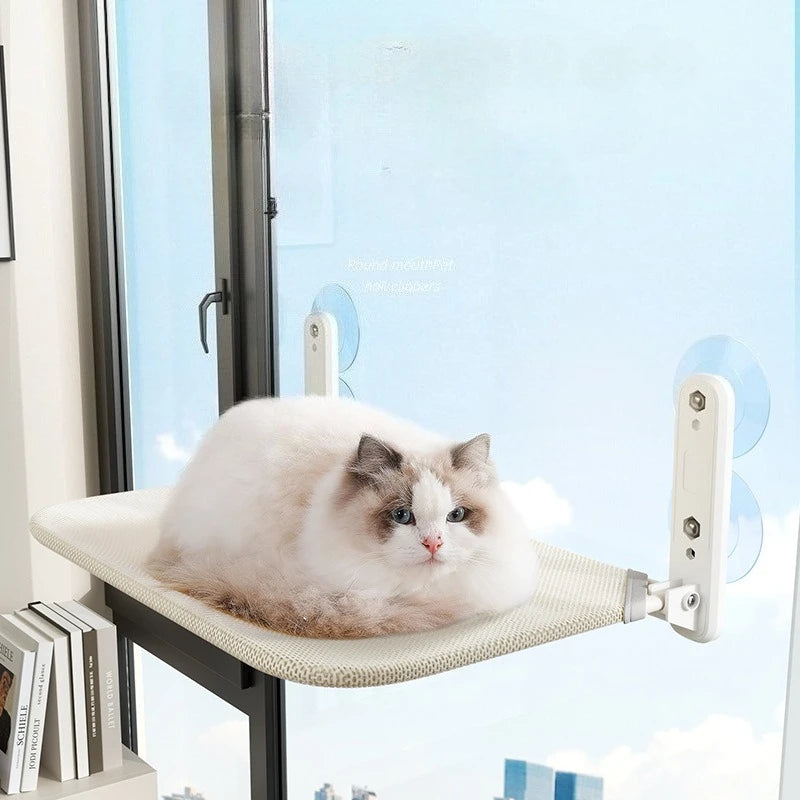 Suction Cup Cat Hammock – Foldable Window & Balcony Hanging Bed