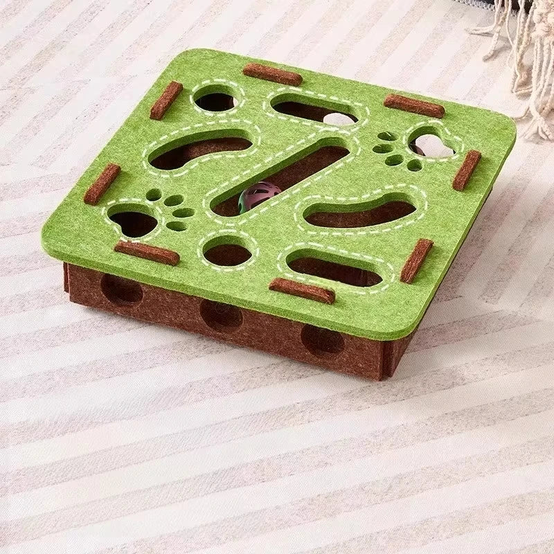 Cat Puzzle Toy Box | Interactive Indoor Ball & Exercise Toy for Cats
