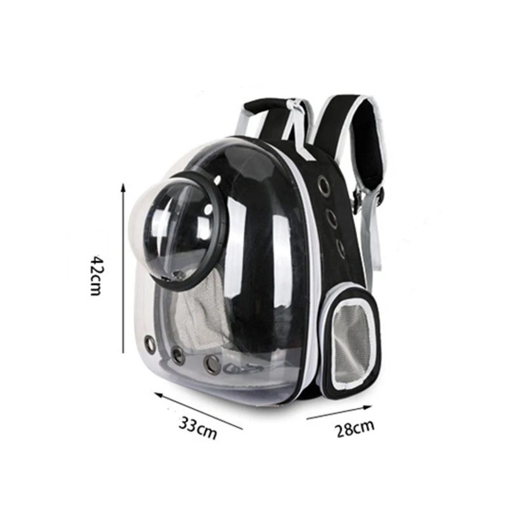 Cat Backpack Carrier – Transparent Space Capsule Pet Travel Bag for Small Cats & Dogs