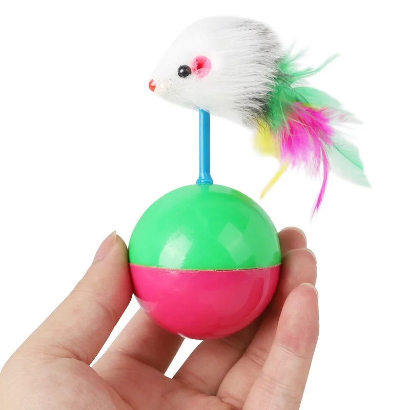 Interactive Cat & Dog Mouse Toy | Self-Righting Teaser for Play & Exercise