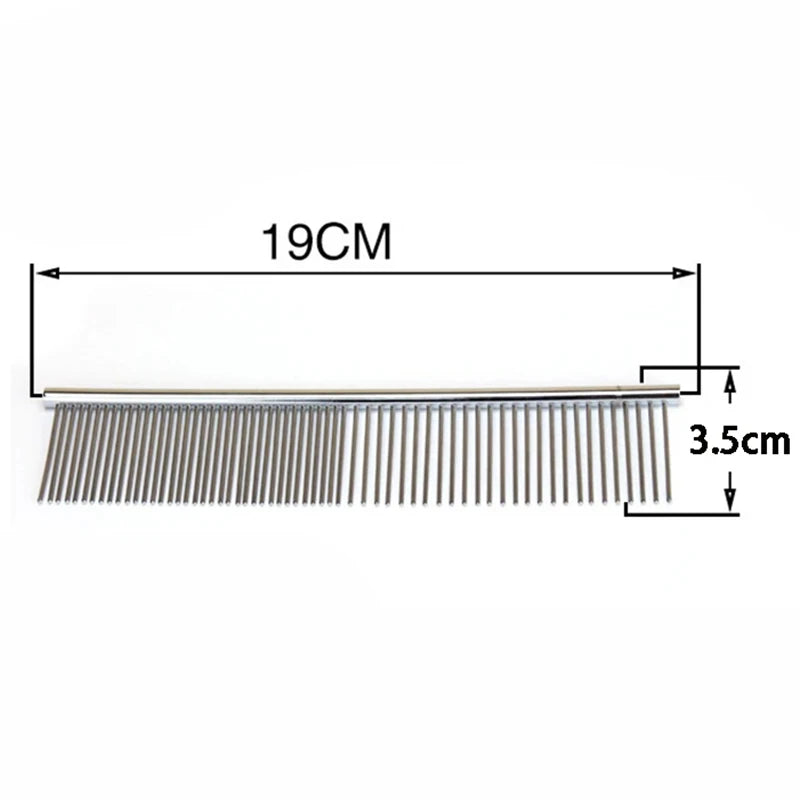 Stainless Steel Puppy Grooming Comb – Hairbrush for Dogs & Cats