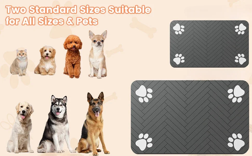 Pet Feeding Mat – Waterproof Absorbent Placemat for Dogs & Cats
