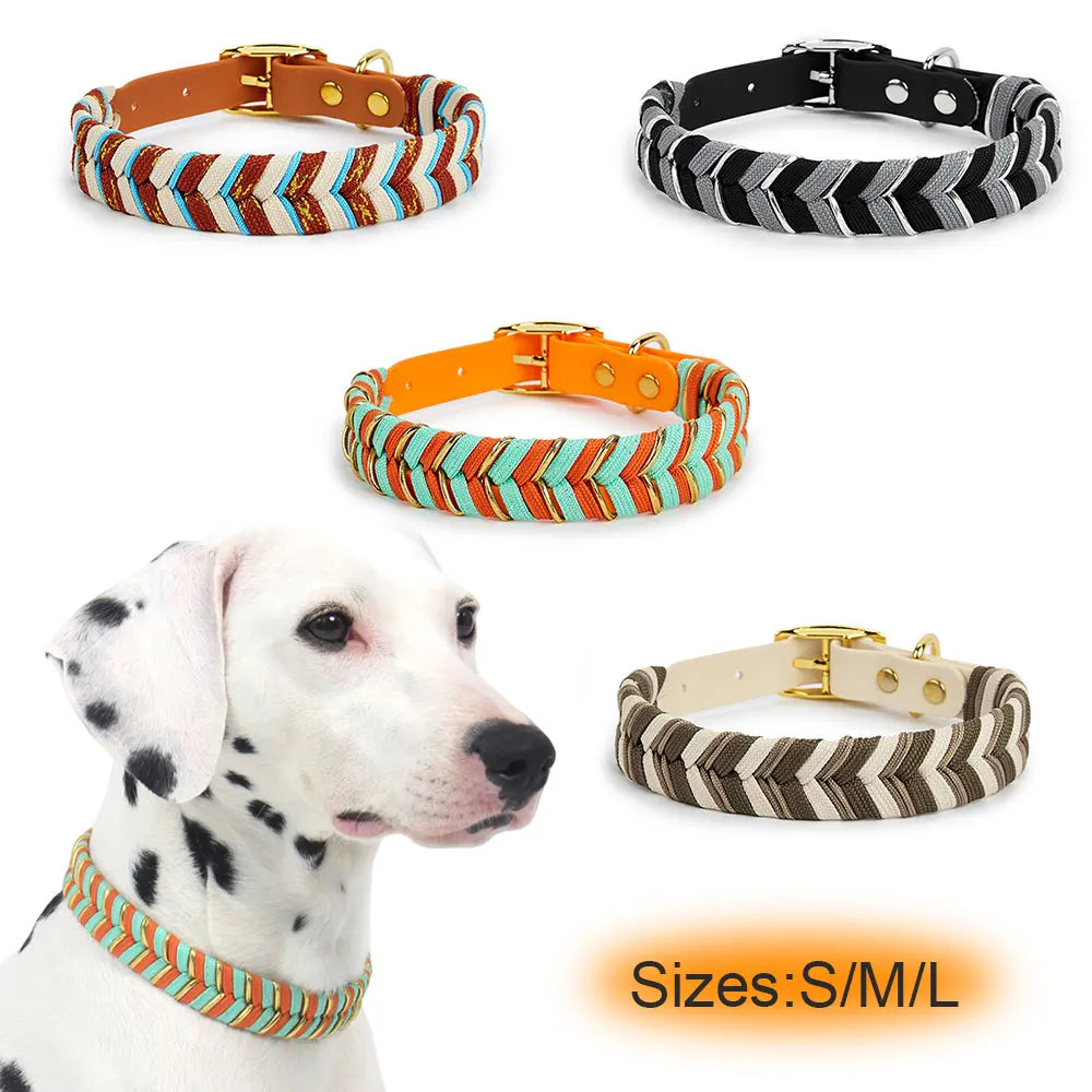 Handmade Colorful Dog Collar | Adjustable Fashion Neck Ring for Small, Medium & Large Dogs