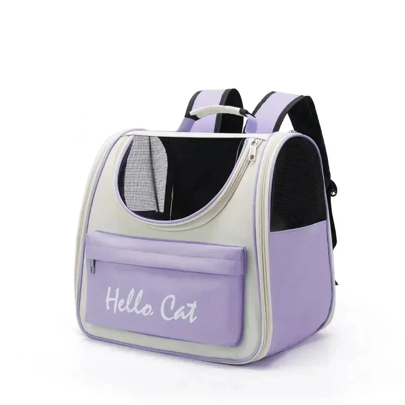 Windproof Cat & Small Dog Backpack – Outdoor Travel Carrier with Cushion