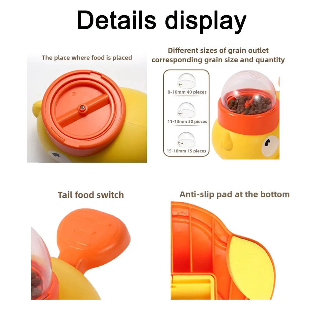 Duck-Shaped Slow Feeder – Interactive Pet Food & Snack Dispenser