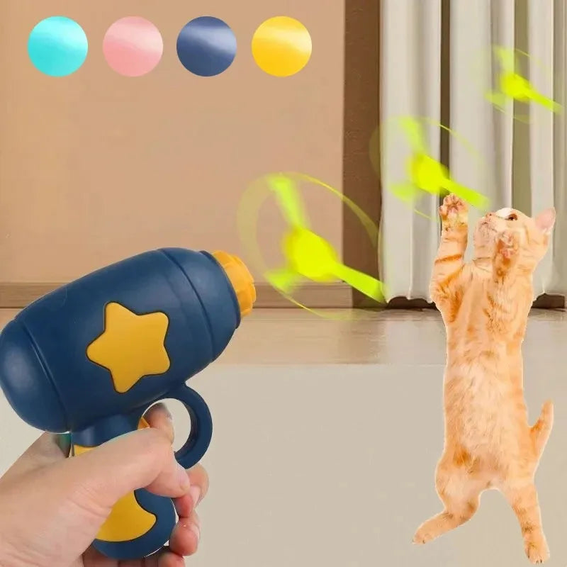 Interactive Cat Toy – Mini Flying Disc Launcher, Chasing & Training Game for Kittens