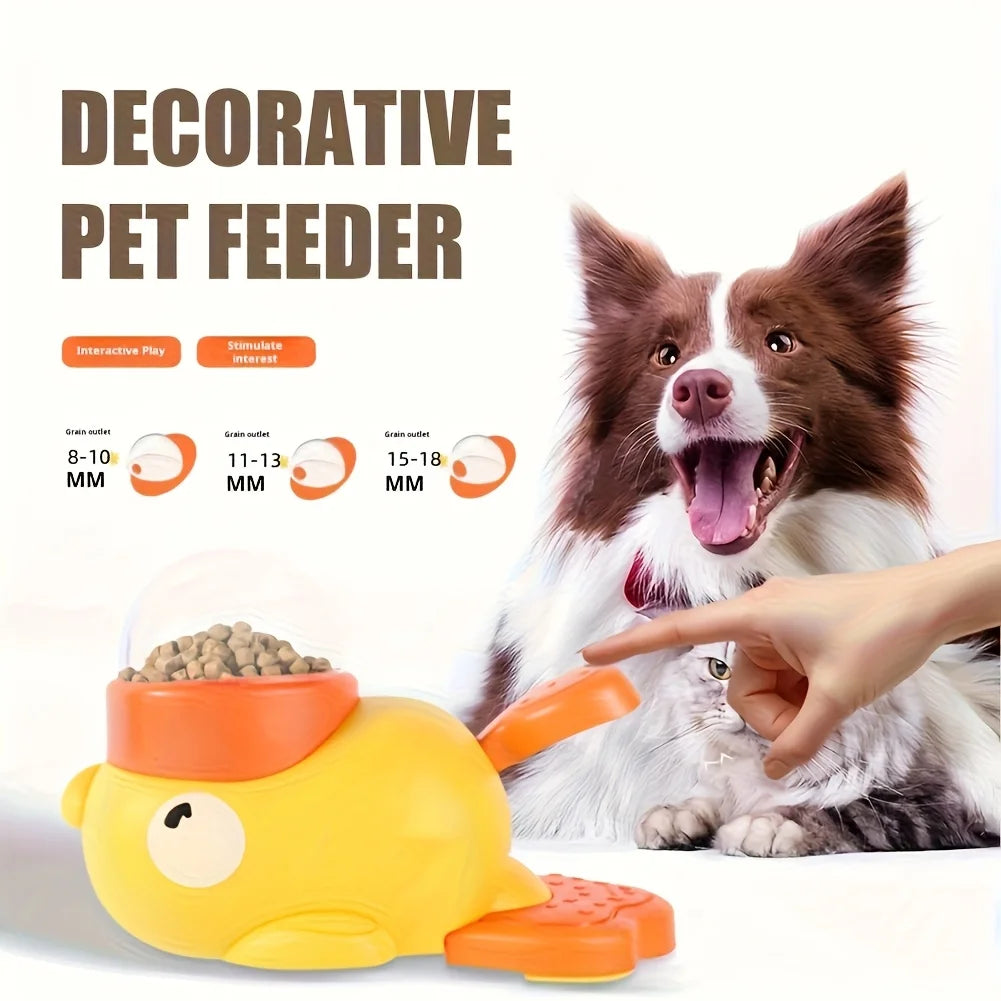 Duck-Shaped Slow Feeder – Interactive Pet Food & Snack Dispenser