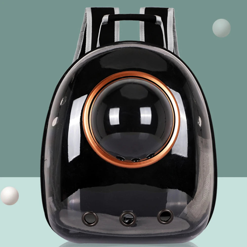 Cat Backpack Carrier – Transparent Space Capsule Pet Travel Bag for Small Cats & Dogs