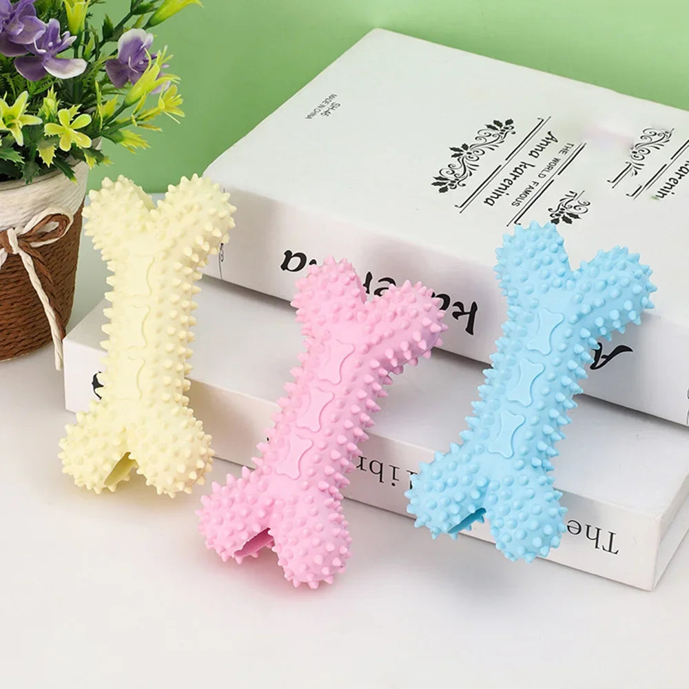 Indestructible Dog Chew Toy | Teeth-Cleaning Bone for Small Dogs