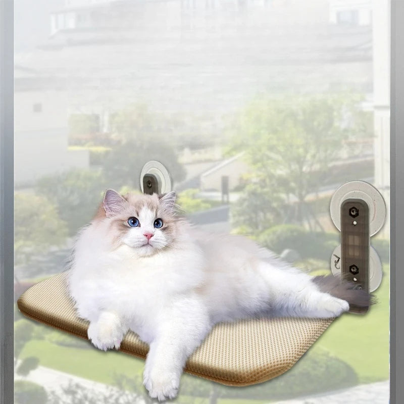 Suction Cup Cat Hammock – Foldable Window & Balcony Hanging Bed