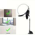 Interactive Cat Teaser Wand | Feather & Bell Toy with Suction Cup Pole