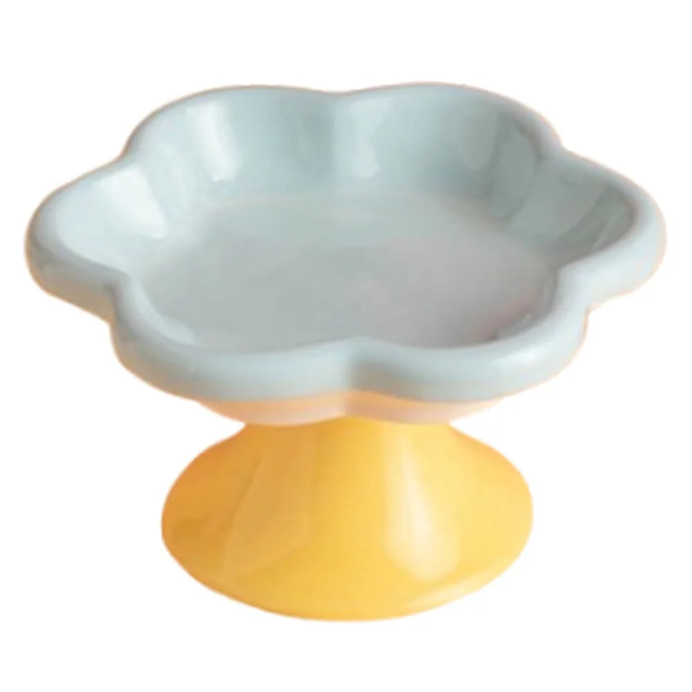 Anti-Tip Ceramic Cat Bowl – Elevated Pet Feeder for Eating & Drinking