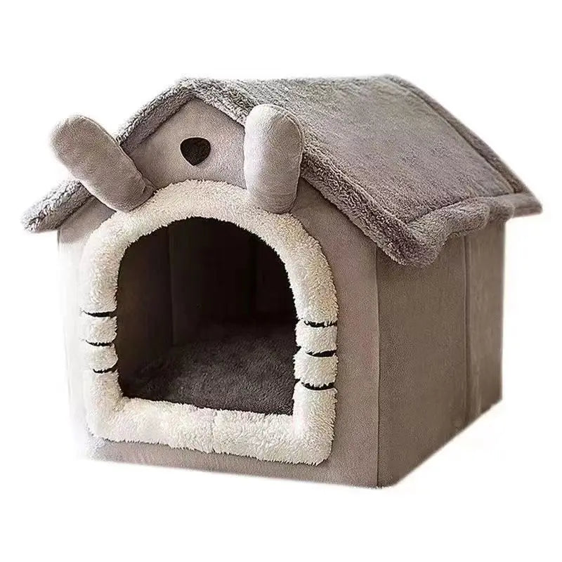 Indoor Soft Dog House | Cozy Pet Bed Tent with Removable Cushion for Small Dogs & Cats