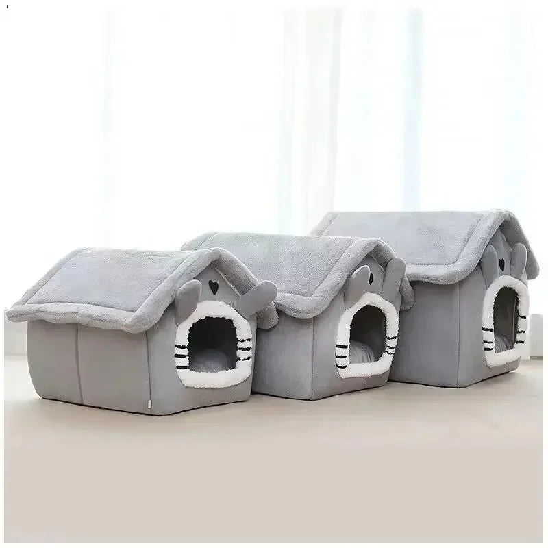 Indoor Soft Dog House | Cozy Pet Bed Tent with Removable Cushion for Small Dogs & Cats